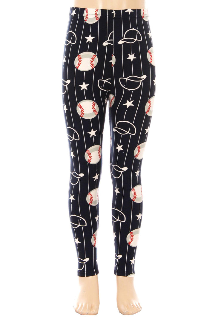 Buttery Soft I Love Baseball Kids Leggings