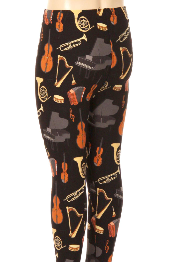 Buttery Soft Musical Instrument Kids Leggings