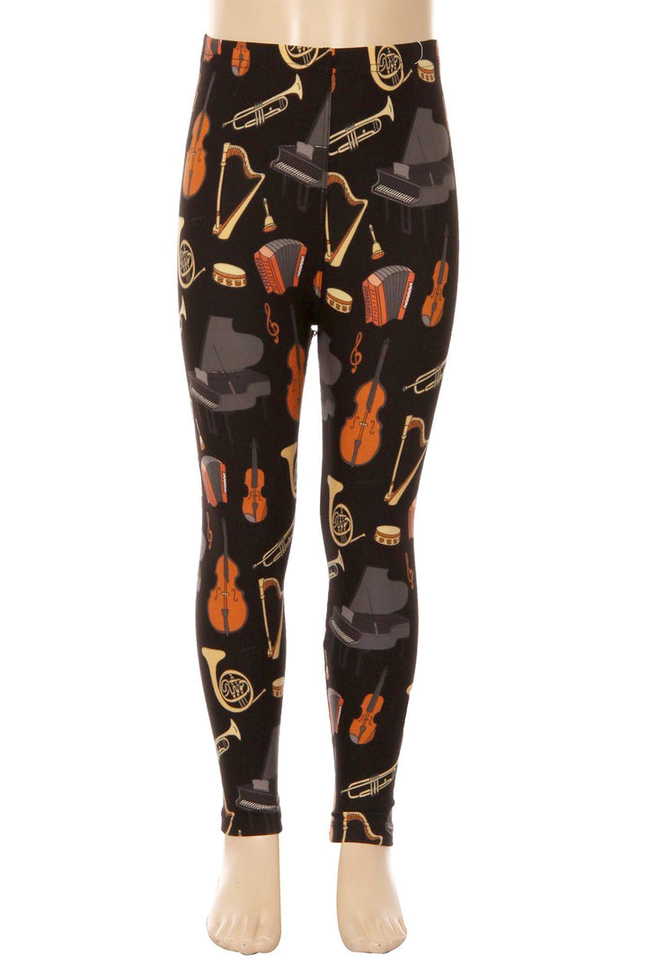 Buttery Soft Musical Instrument Kids Leggings