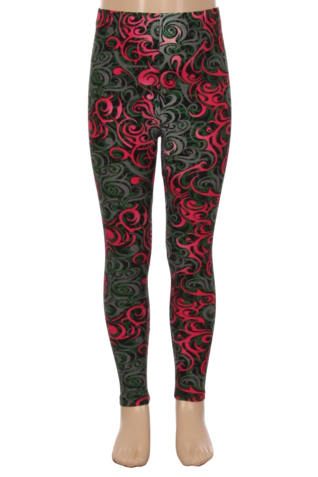 Buttery Soft Fuchsia Twisted Swirl Kids Leggings