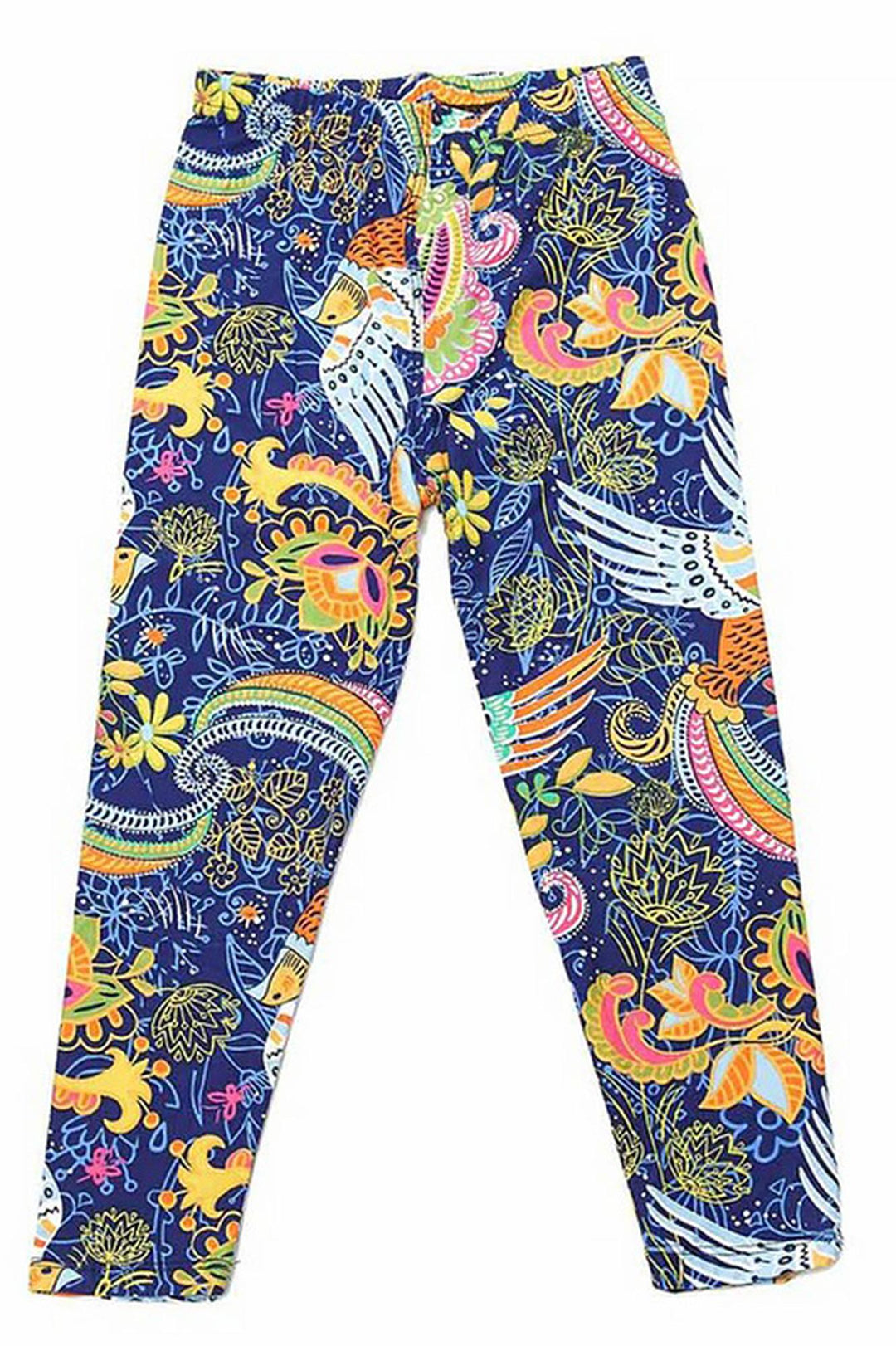 Buttery Soft Dazzling Rainbow Paisley Kids Leggings