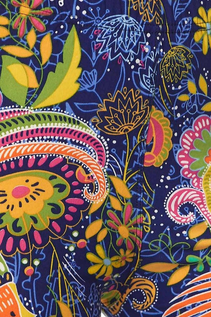 Buttery Soft Dazzling Rainbow Paisley Kids Leggings