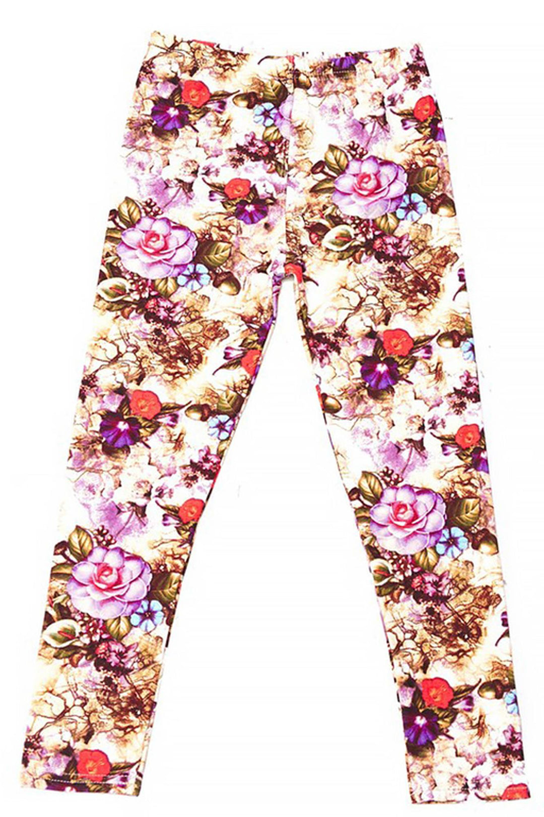 Buttery Soft Ginger Summer Floral Kids Leggings