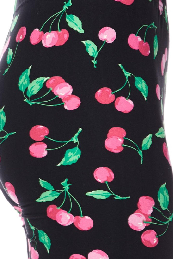 Buttery Soft Pink Cherry Kids Leggings