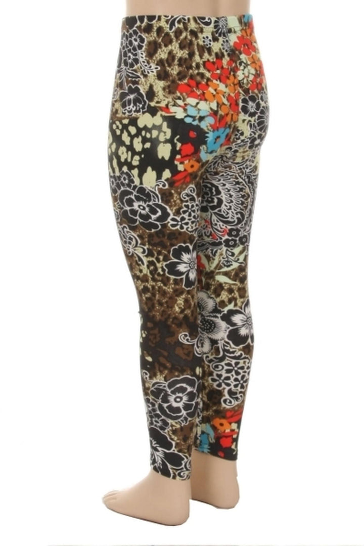 Buttery Soft Floral Leopard Kid's Leggings