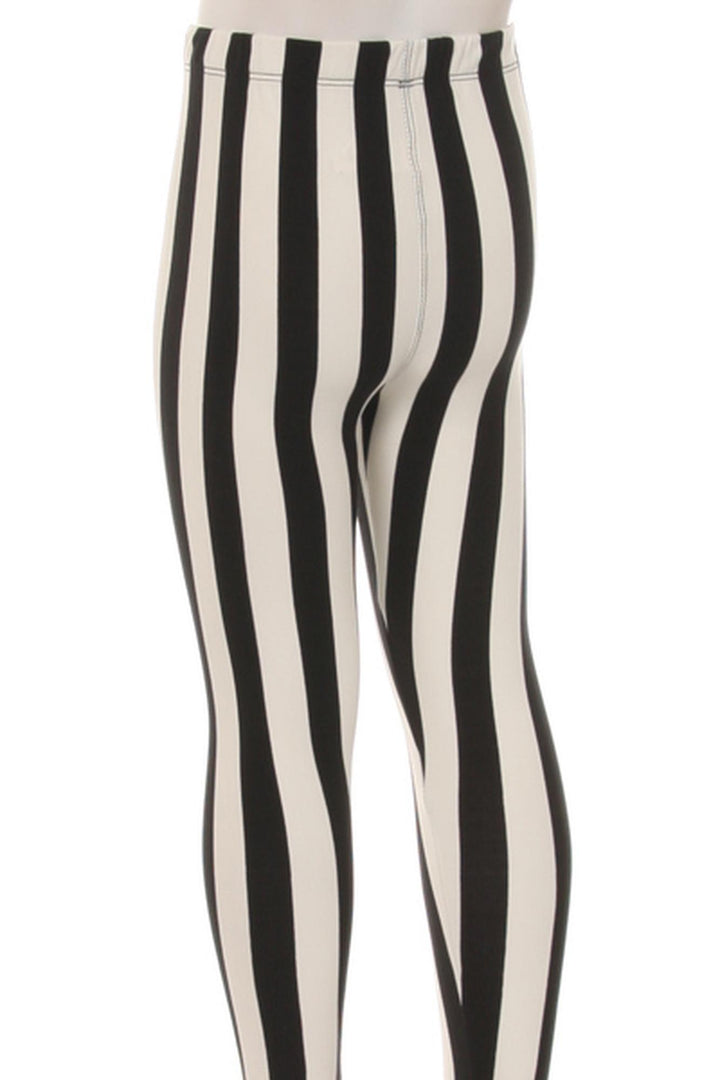 Buttery Soft Vertical Wide Stripe Kids Leggings