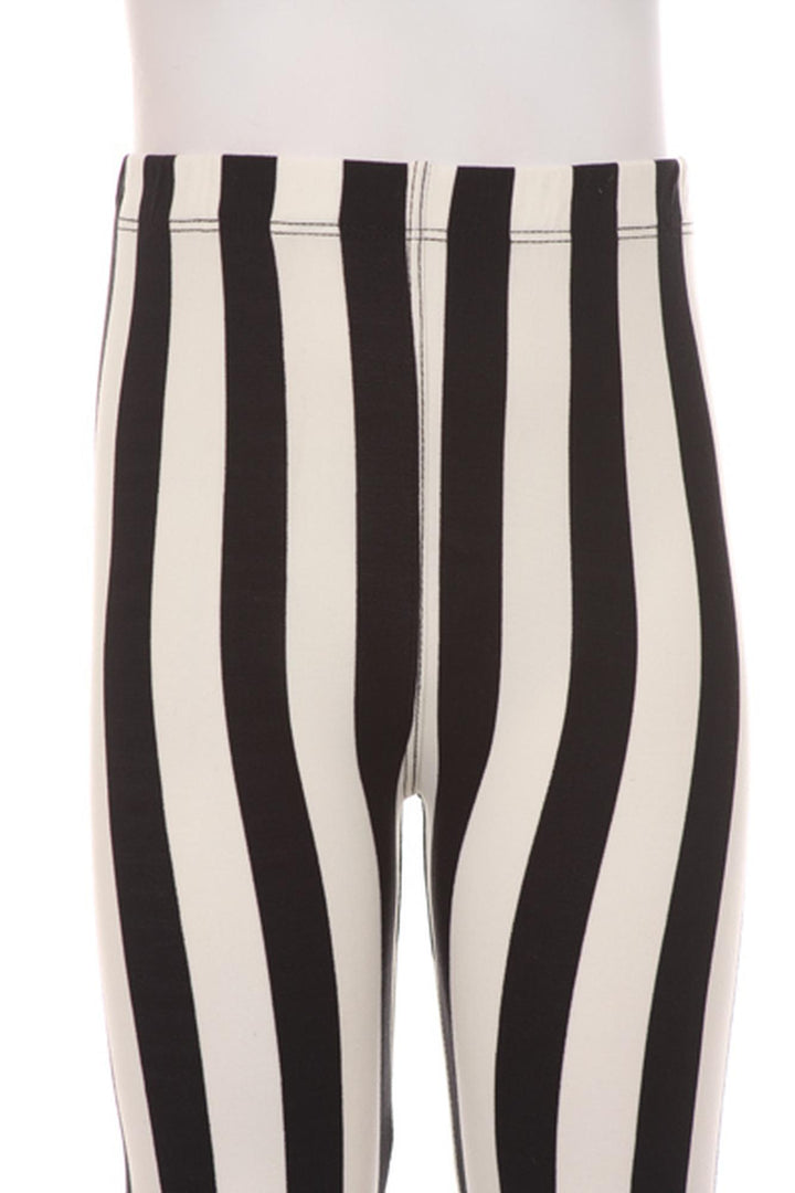 Buttery Soft Vertical Wide Stripe Kids Leggings