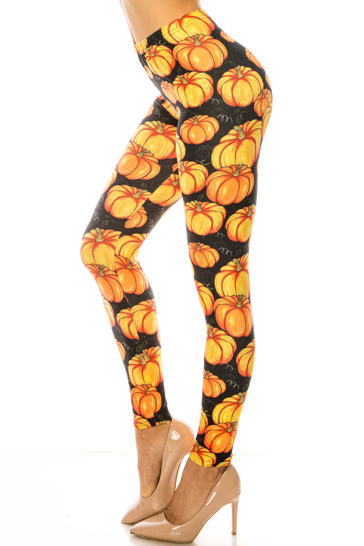 Creamy Soft Autumnal Pumpkins Kids Leggings - USA Fashion