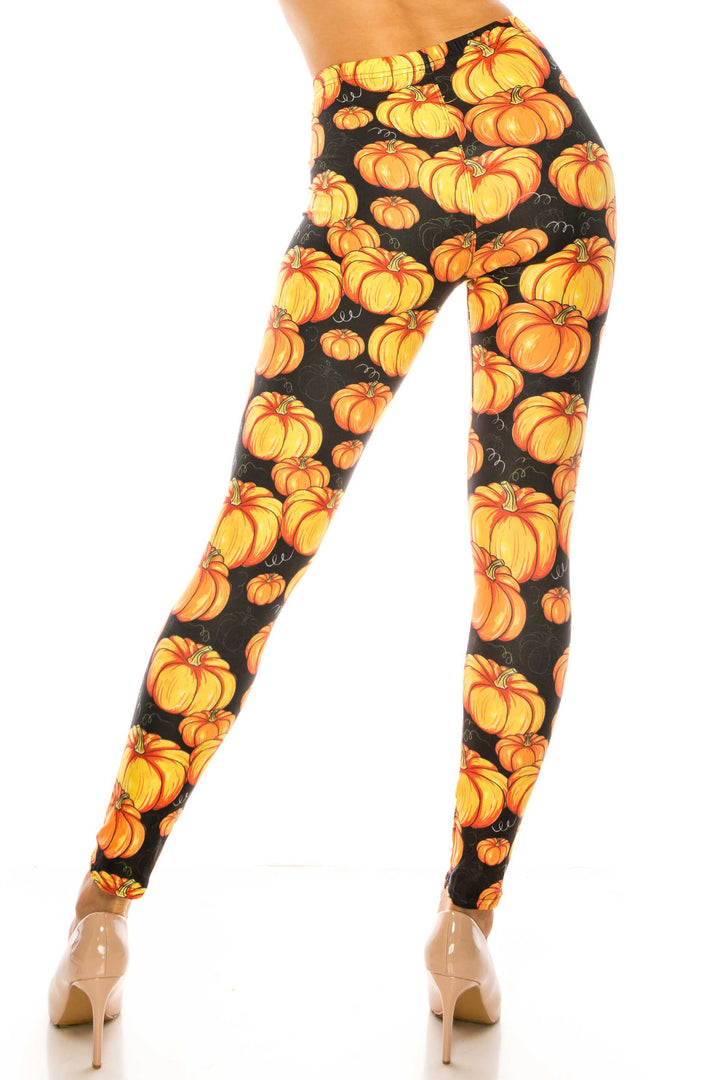 Creamy Soft Autumnal Pumpkins Kids Leggings - USA Fashion