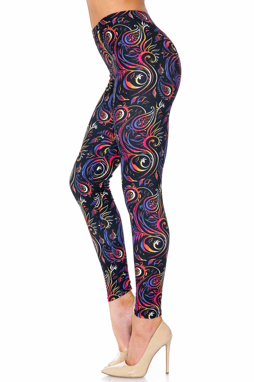 Creamy Soft Ombre Paisley Swirl Kids Leggings - USA Fashion