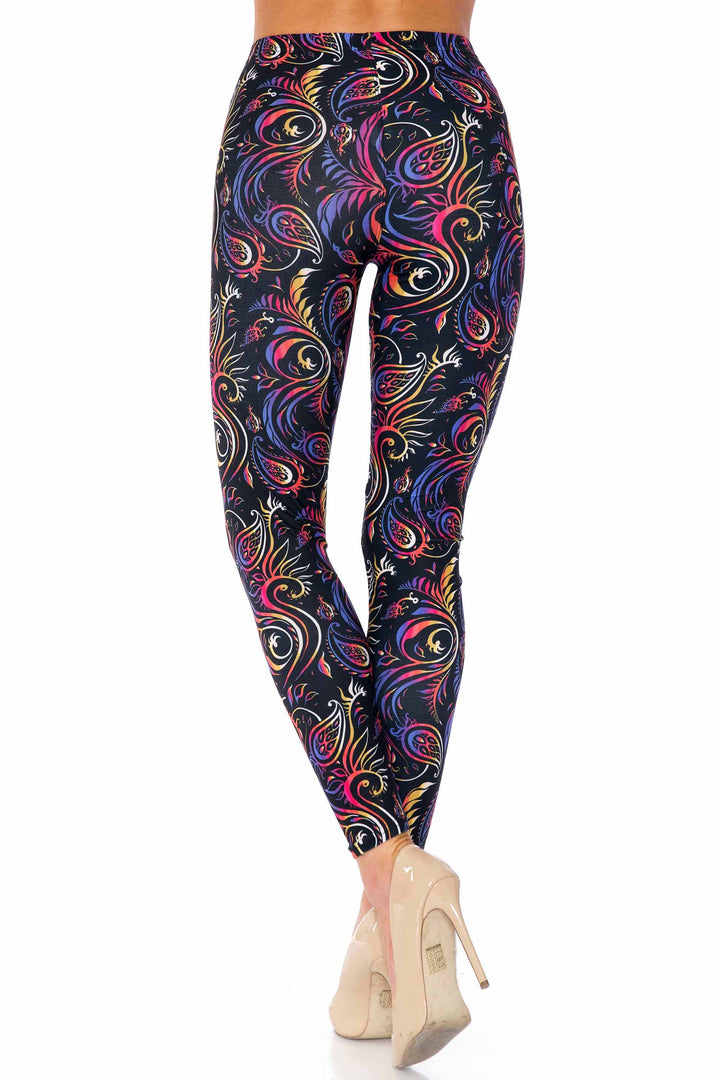 Creamy Soft Ombre Paisley Swirl Kids Leggings - USA Fashion