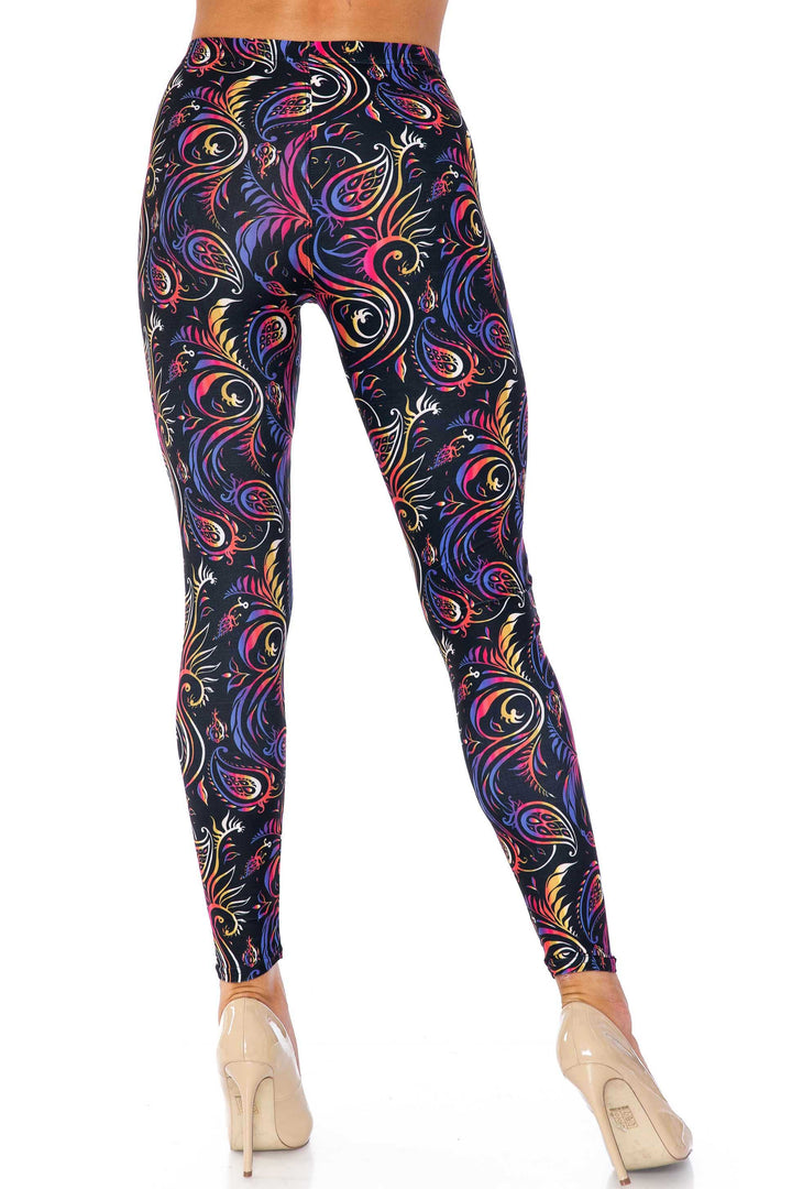 Creamy Soft Ombre Paisley Swirl Kids Leggings - USA Fashion