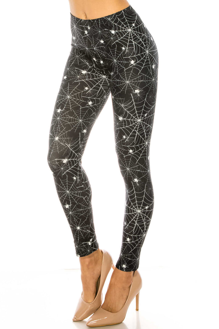 Creamy Soft Spiders and Spiderwebs Kids Leggings - USA Fashion