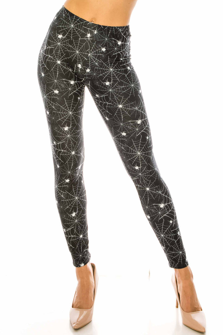 Creamy Soft Spiders and Spiderwebs Kids Leggings - USA Fashion