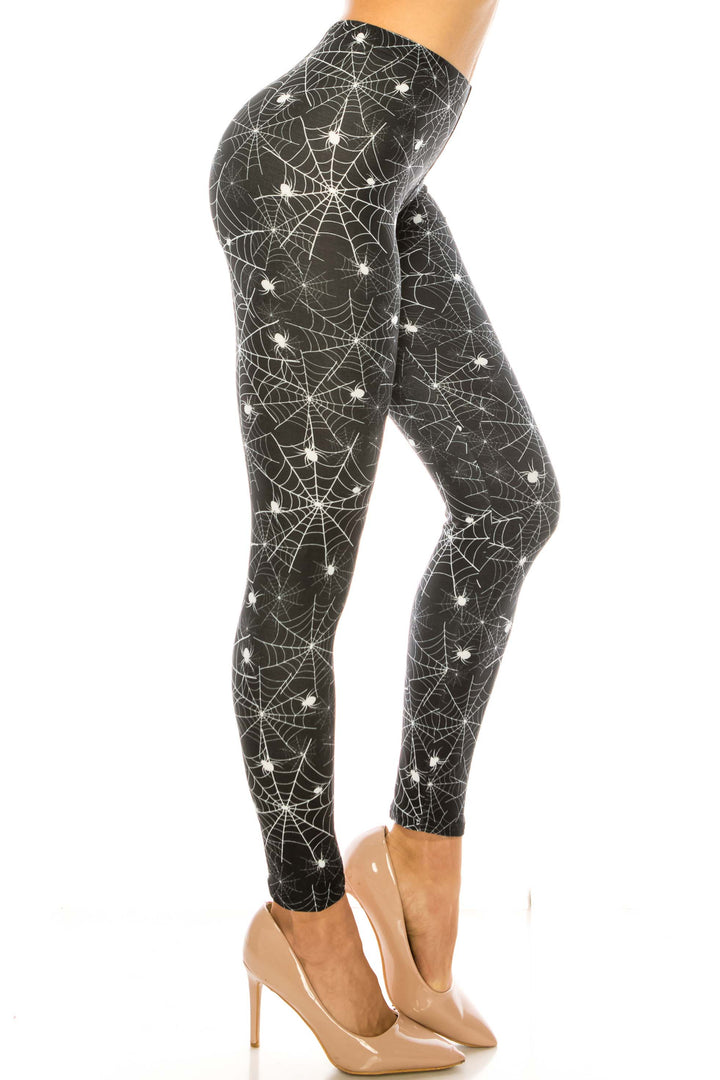 Creamy Soft Spiders and Spiderwebs Kids Leggings - USA Fashion