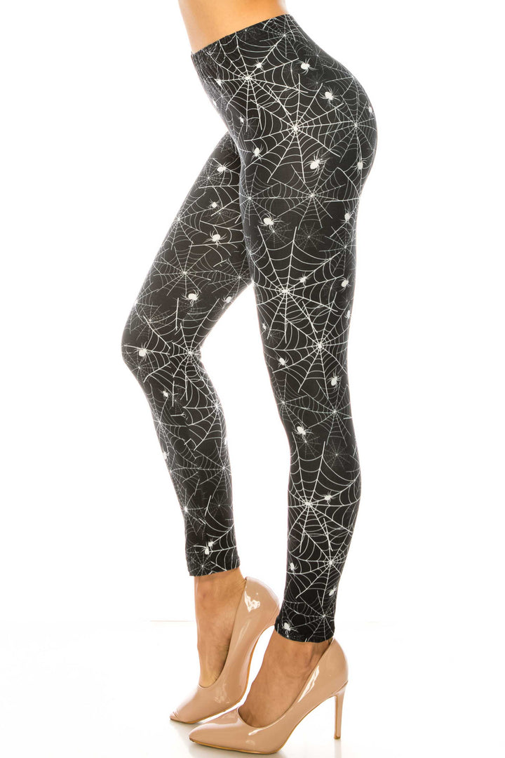 Creamy Soft Spiders and Spiderwebs Kids Leggings - USA Fashion
