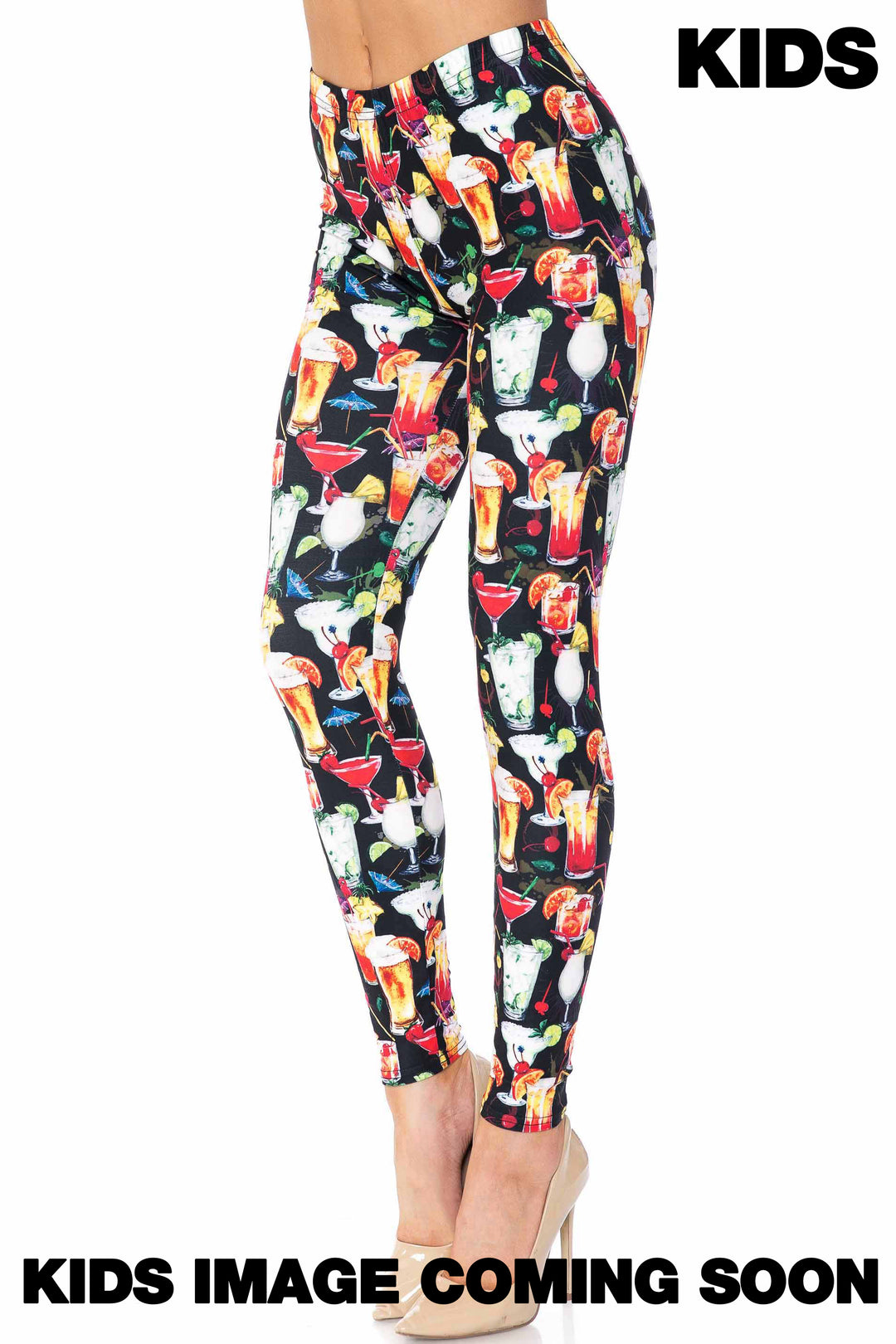 Creamy Soft Tropical Cocktails Kids Leggings - USA Fashion