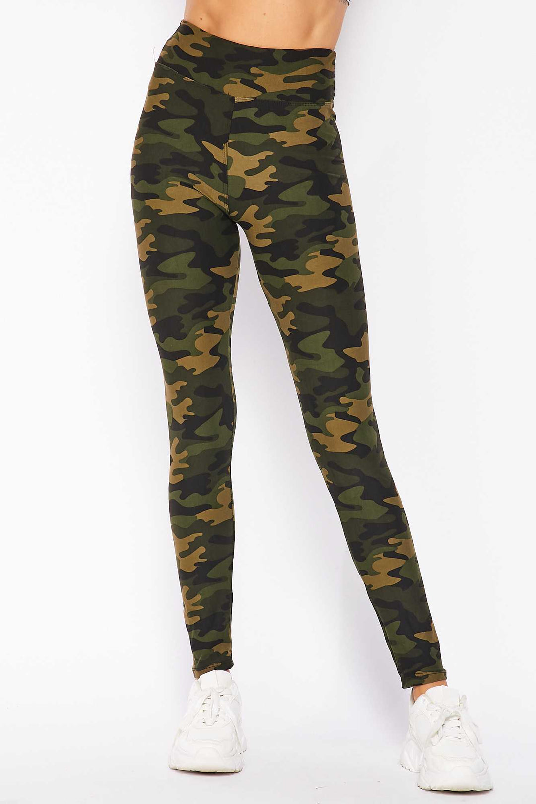 Buttery Smooth Olive Green Camouflage High Waist Leggings