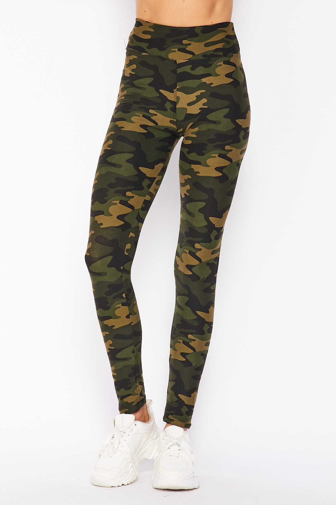 Buttery Smooth Olive Green Camouflage High Waist Leggings