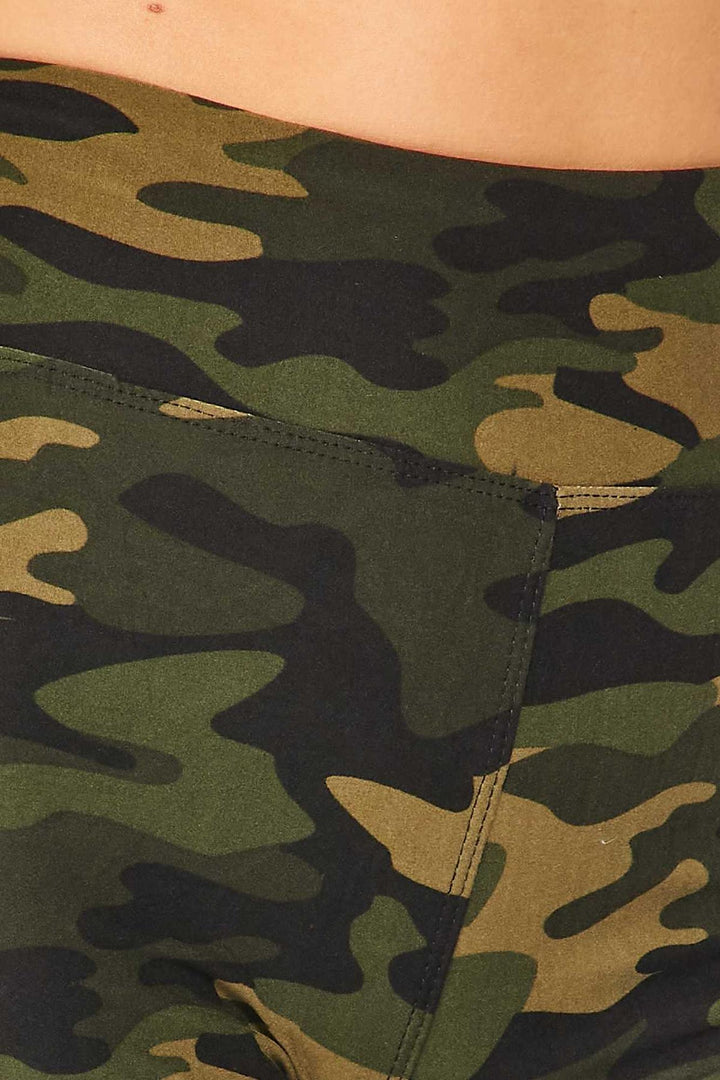 Buttery Smooth Olive Green Camouflage High Waist Leggings