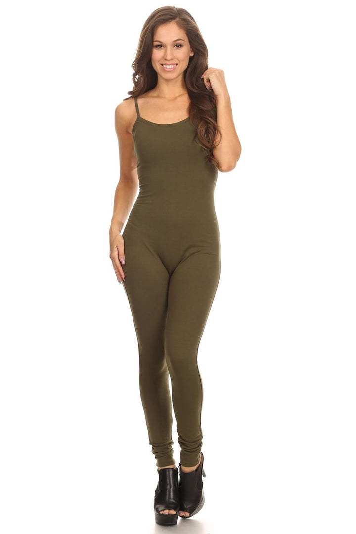 USA Spaghetti Strap Cotton Tank Jumpsuit