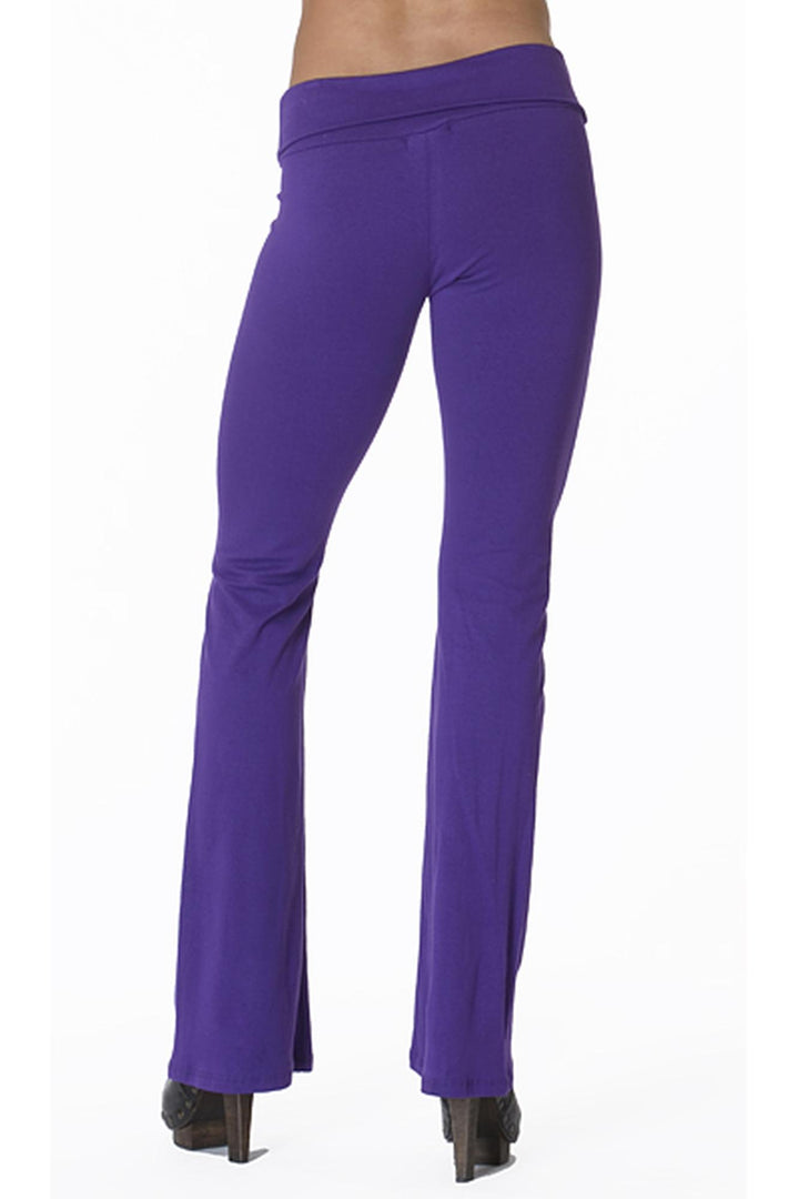 USA Solid Cotton Plus Size Flare Yoga Leggings