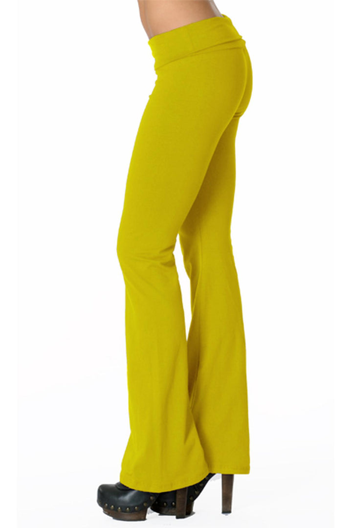 USA Solid Cotton Plus Size Flare Yoga Leggings