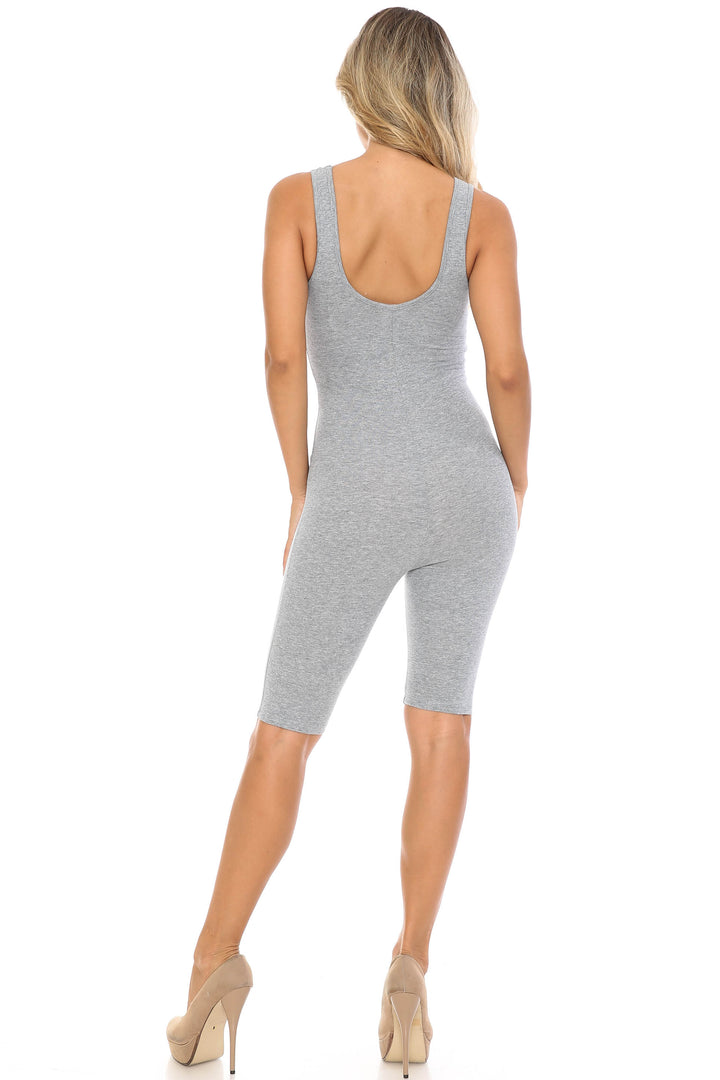 USA Basic Cotton Thigh High Plus Size Jumpsuit