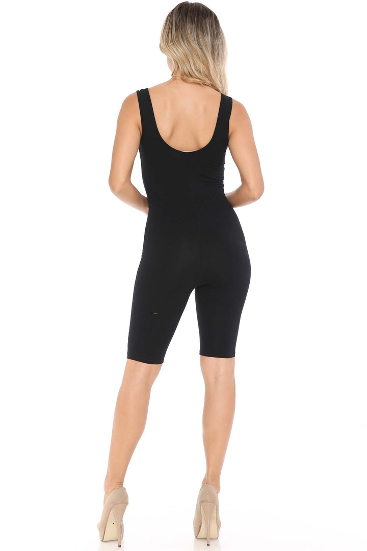 USA Basic Cotton Thigh High Plus Size Jumpsuit