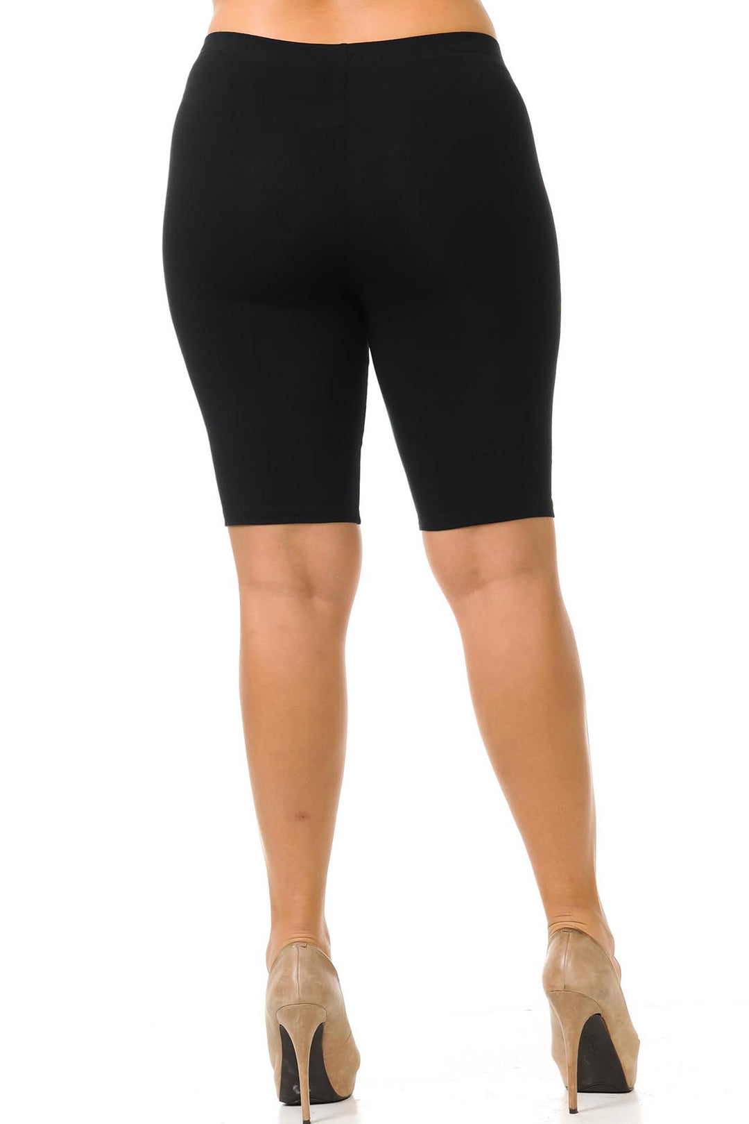USA Basic Cotton Plus Size Thigh Shorts - Bermuda Shorts