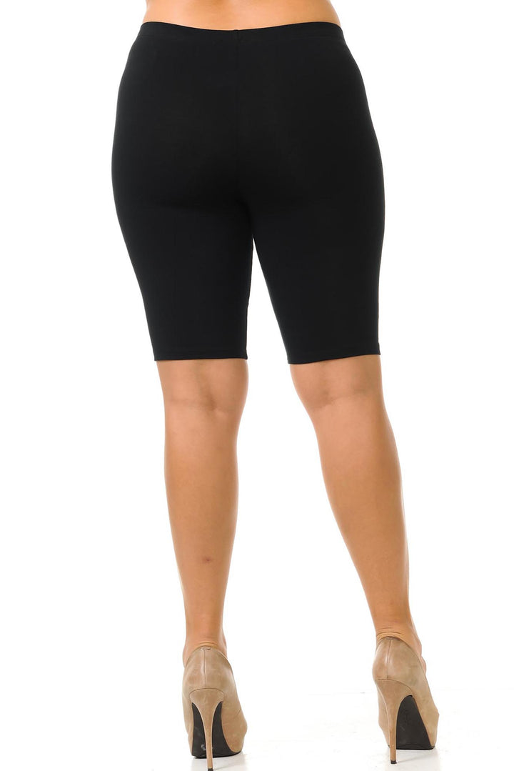 USA Basic Cotton Plus Size Thigh Shorts - Bermuda Shorts