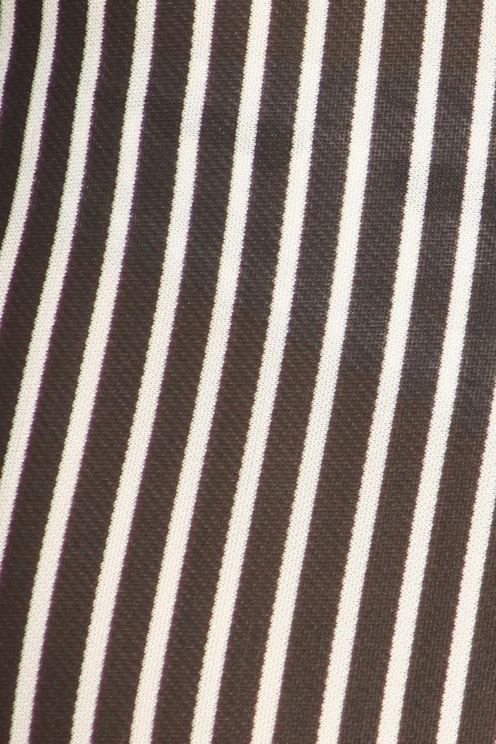 White Stripe Accent High Waisted Plus Size Leggings - Thin