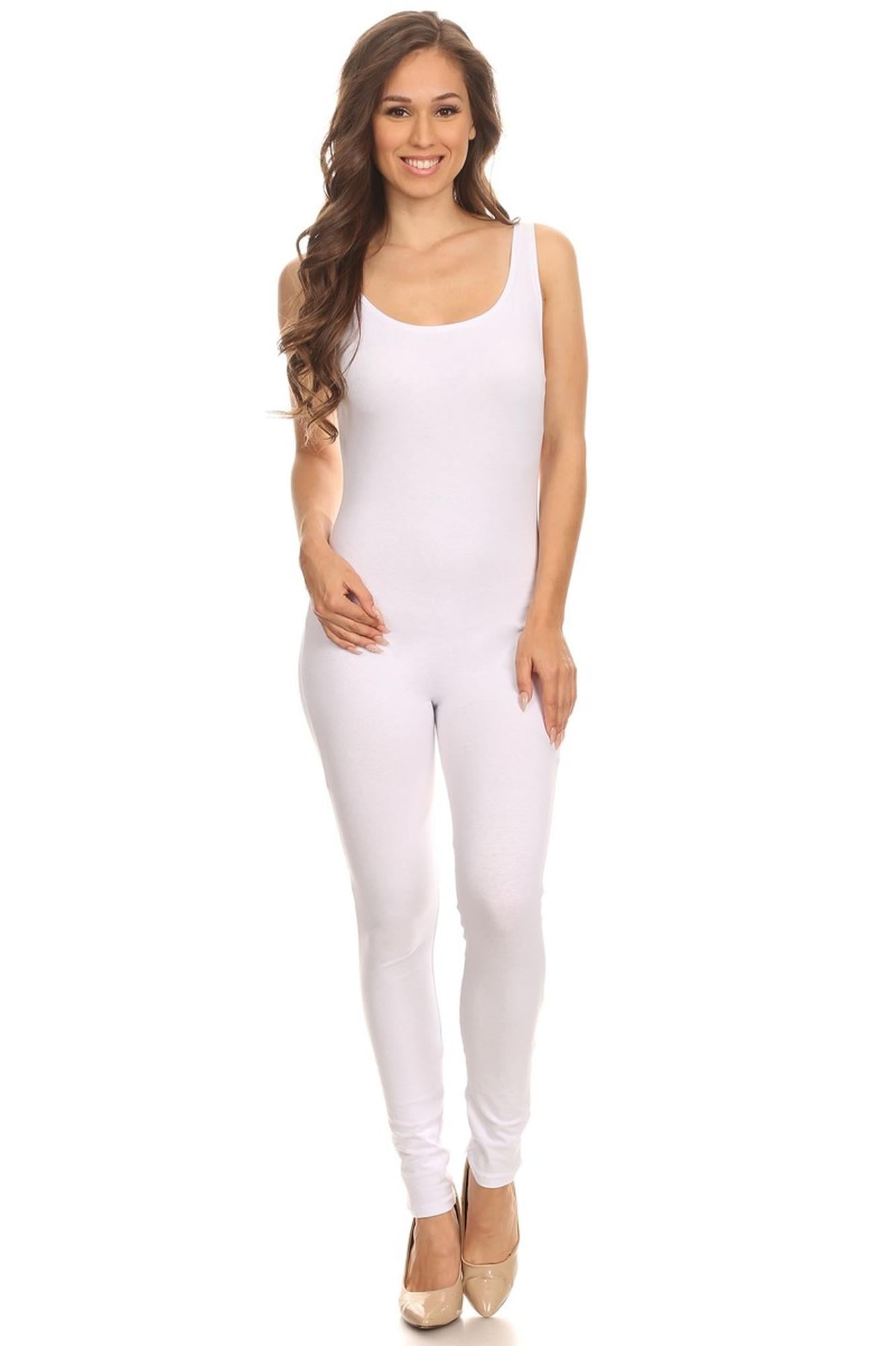 USA Cotton Basic Tank Plus Size Jumpsuit