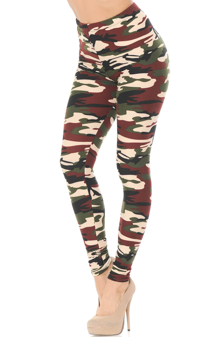 Buttery Smooth Cozy Camouflage Plus Size Leggings
