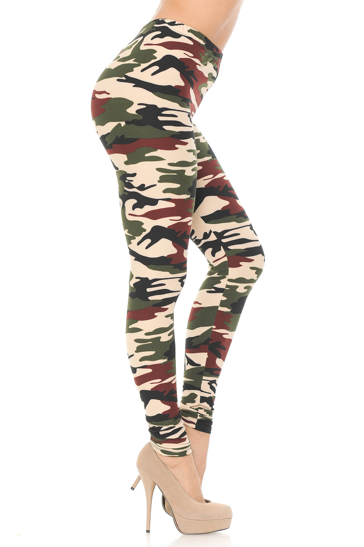 Buttery Smooth Cozy Camouflage Plus Size Leggings