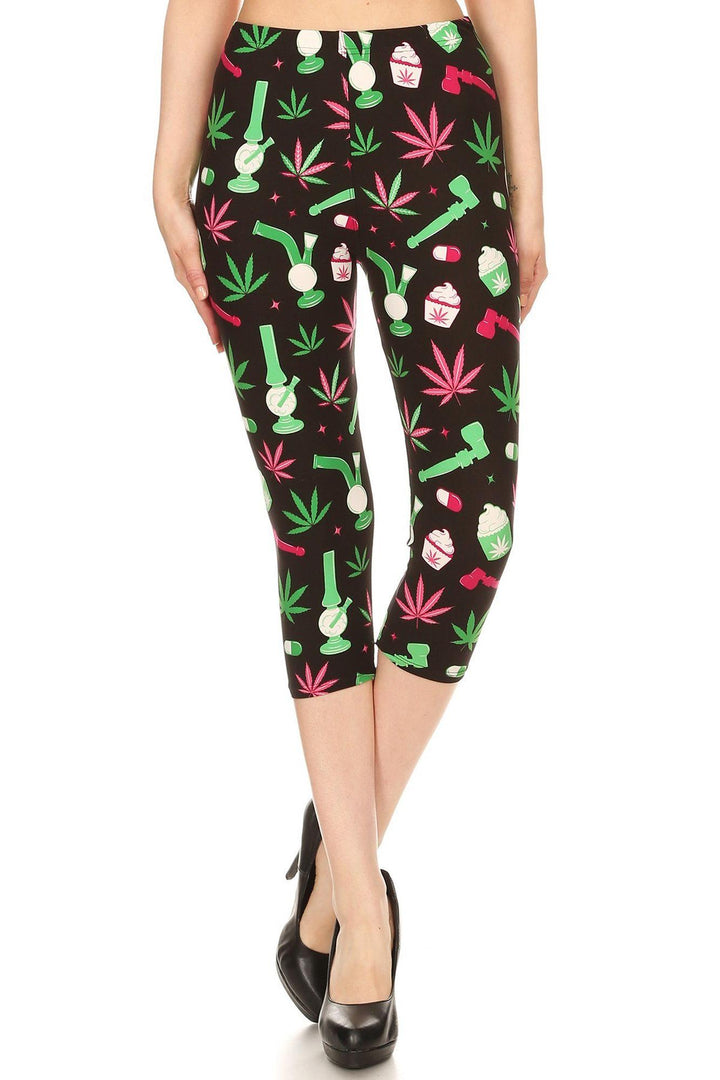 Buttery Smooth Marijuana Esprit Plus Size Capris