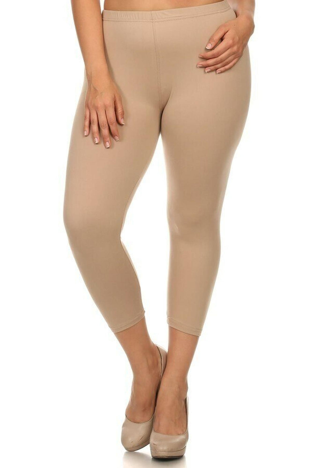 Buttery Smooth Basic Solid Plus Size Capris - New Mix