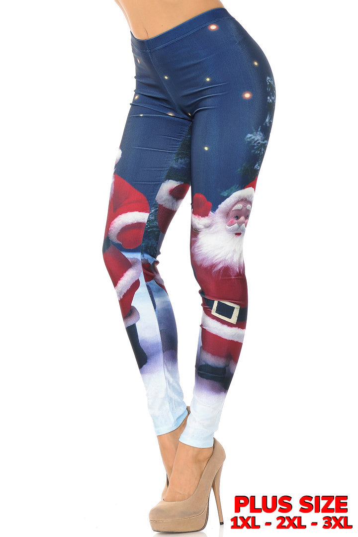 Santa Claus Plus Size Leggings