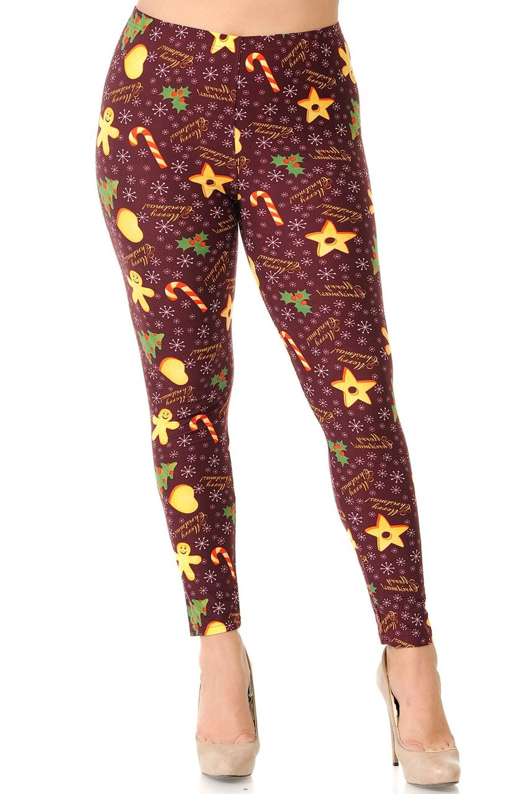 Buttery Smooth Merry Christmas Treats and Cookies Plus Size Leggings