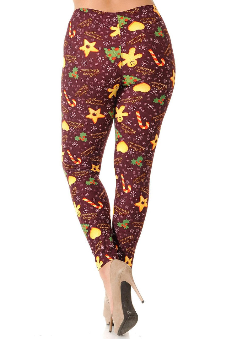 Buttery Smooth Merry Christmas Treats and Cookies Plus Size Leggings
