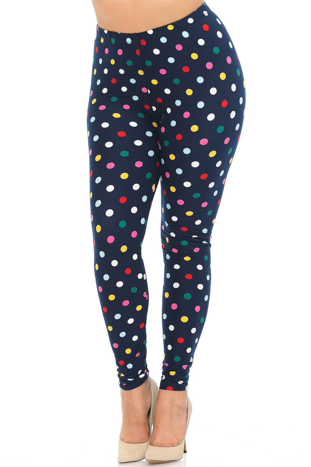 Buttery Smooth Colorful Polka Dot Plus Size Leggings