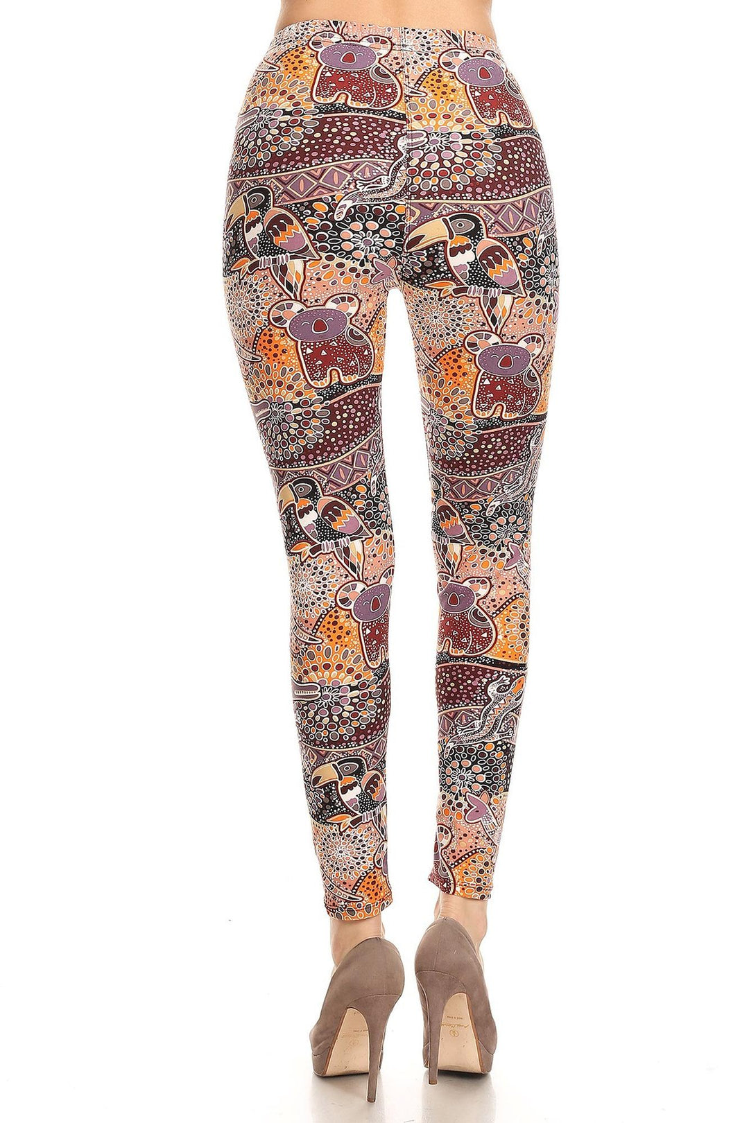 Buttery Smooth Mosaic Tribal Animal Plus Size Leggings