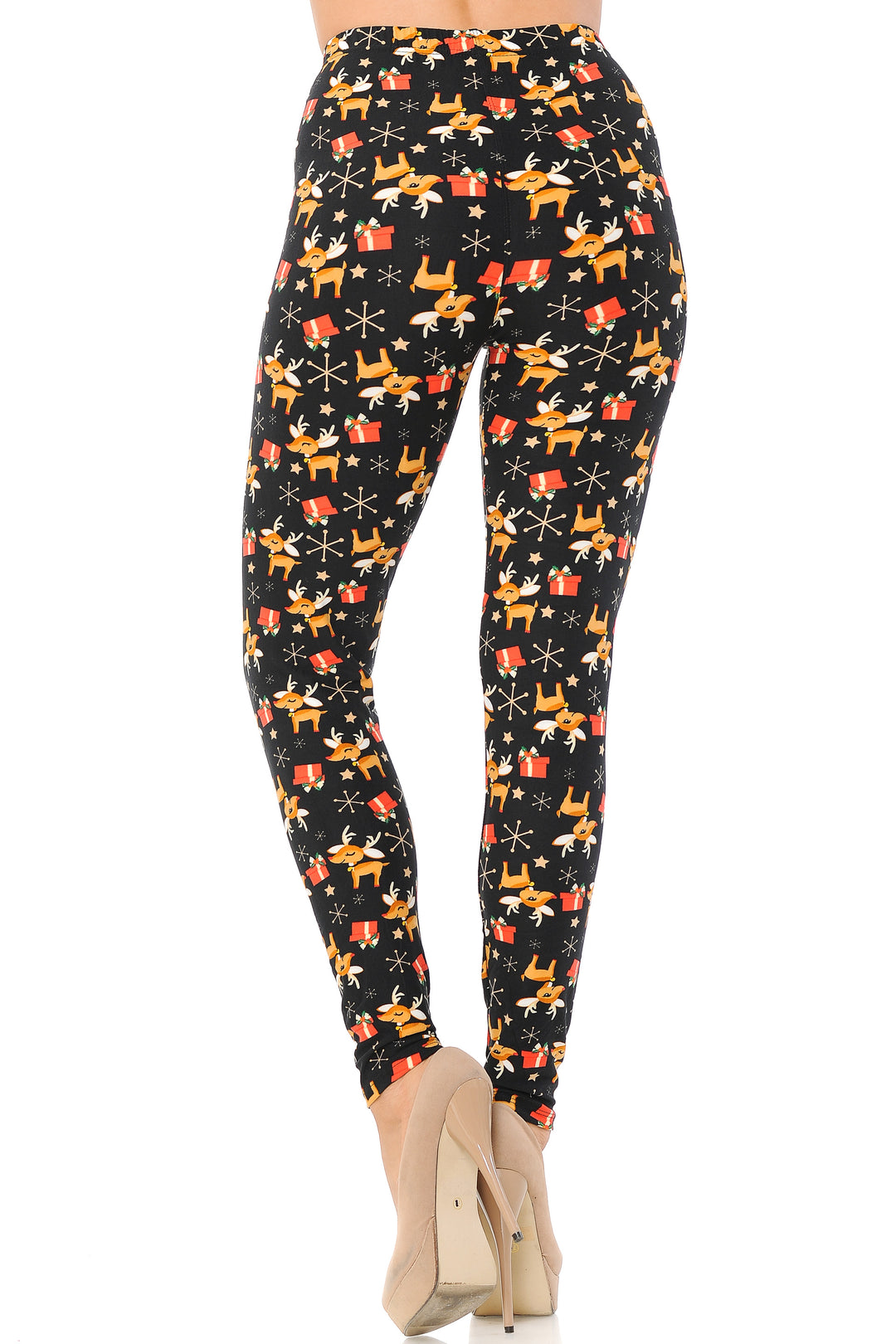 Buttery Soft Presents and Baby Reindeer Christmas Plus Size Leggings