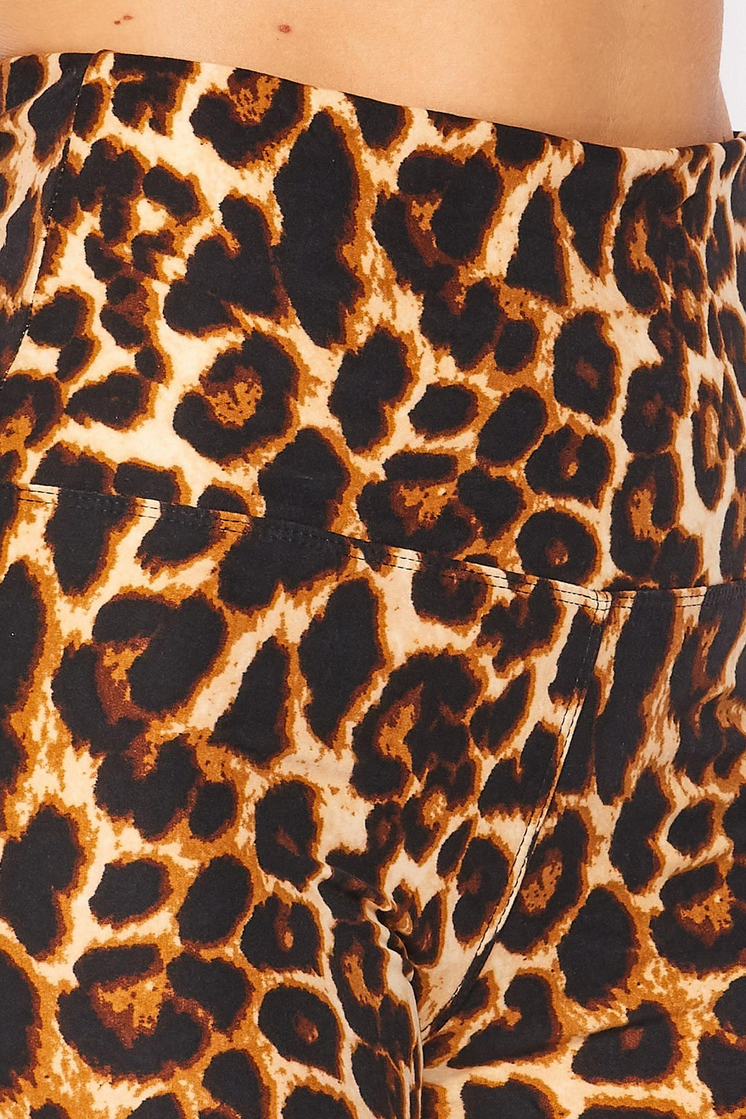 Buttery Smooth Bold and Beautiful High Waist Leopard Plus Size Leggings - 5 Inch Waist