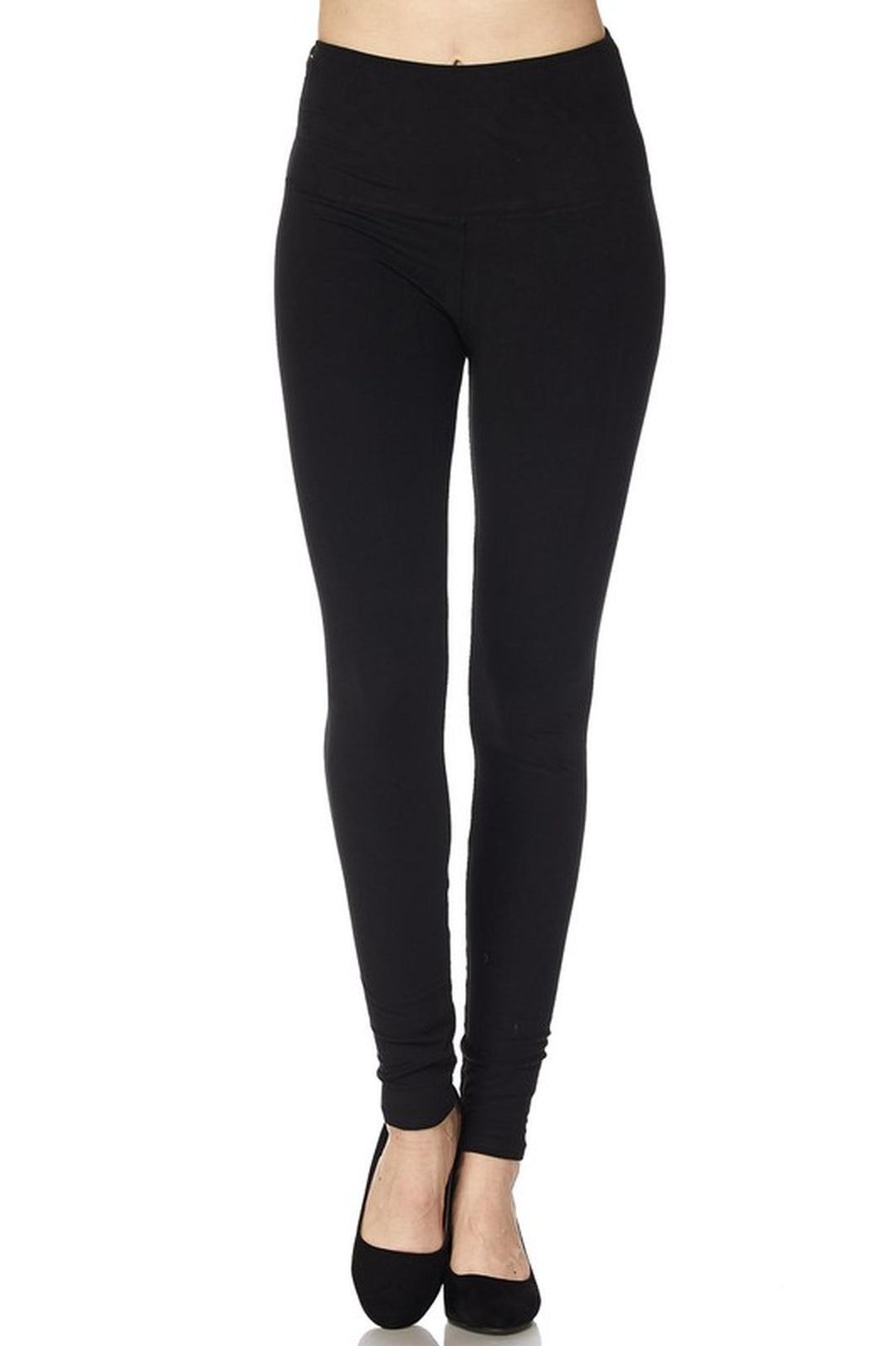 Buttery Smooth High Waisted Plus Size Basic Solid Leggings