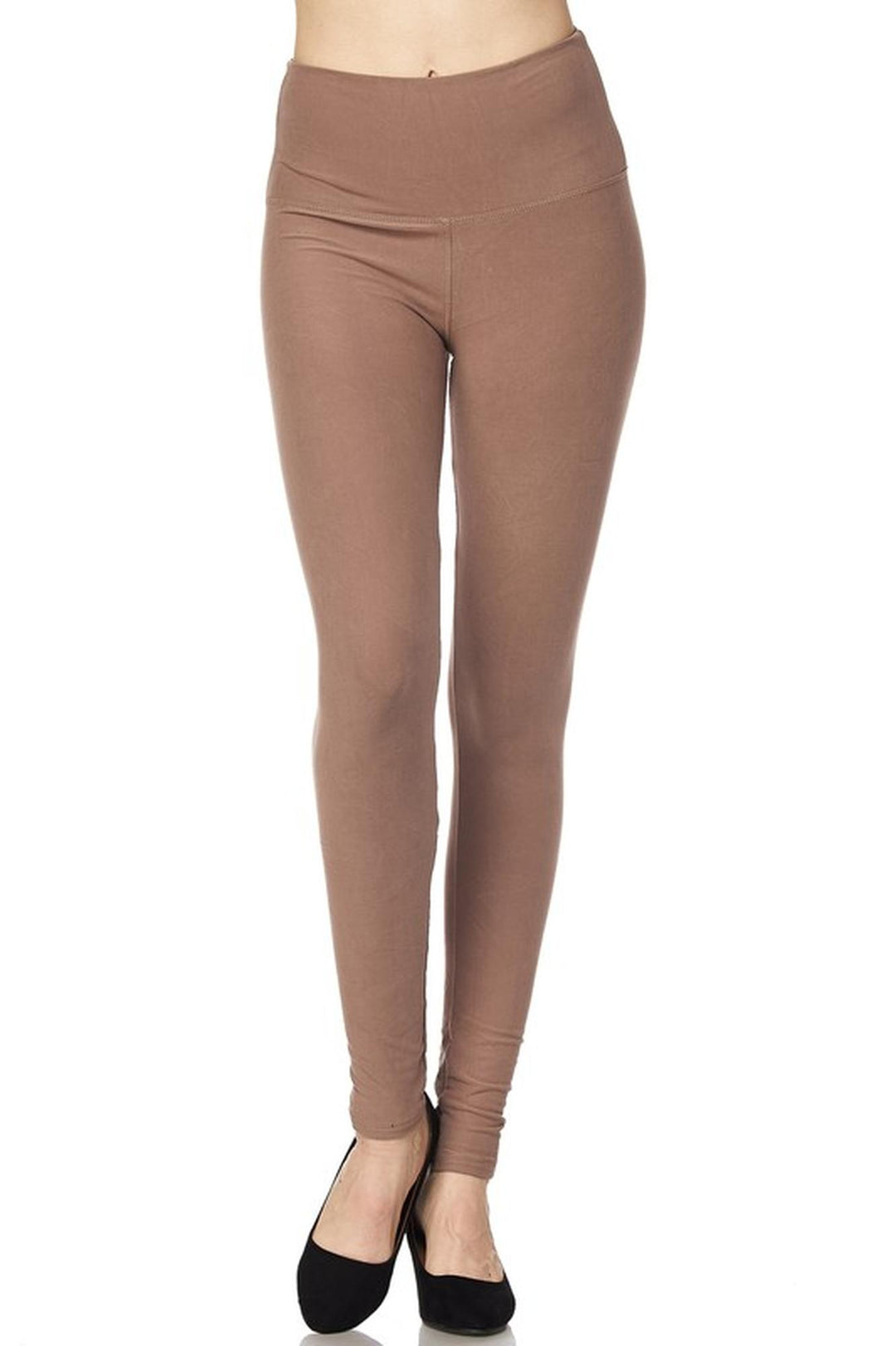 Buttery Smooth High Waisted Plus Size Basic Solid Leggings