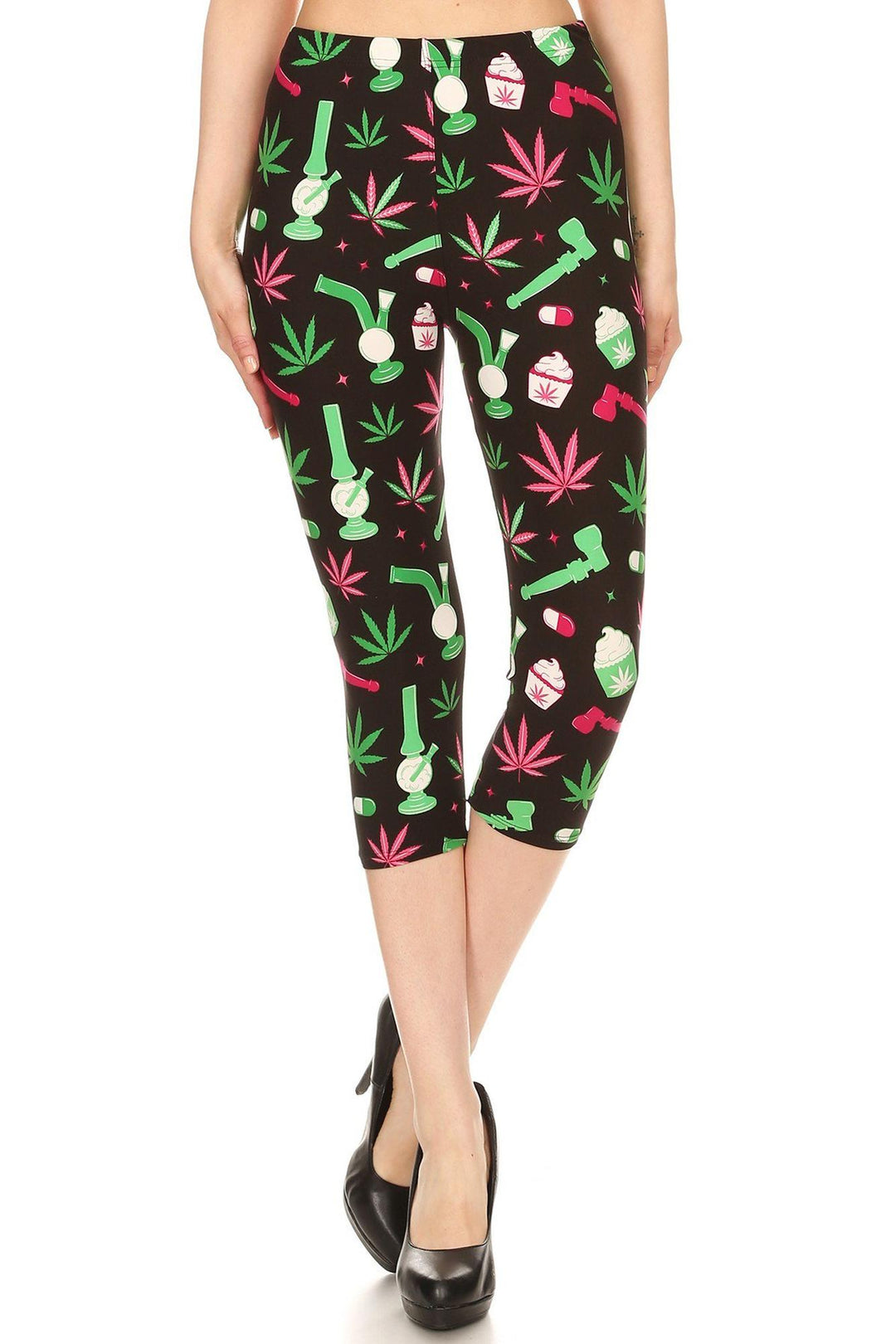Buttery Smooth Marijuana Esprit Plus Size Capris