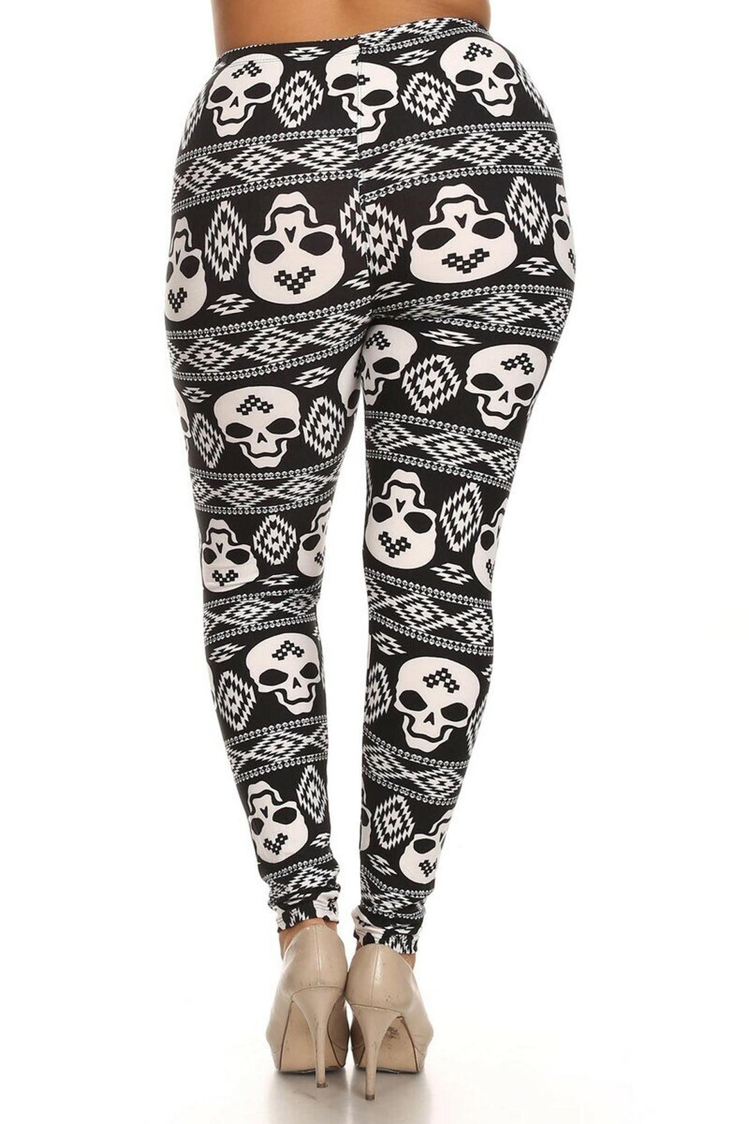 Buttery Smooth Skull Tribe Plus Size Leggings