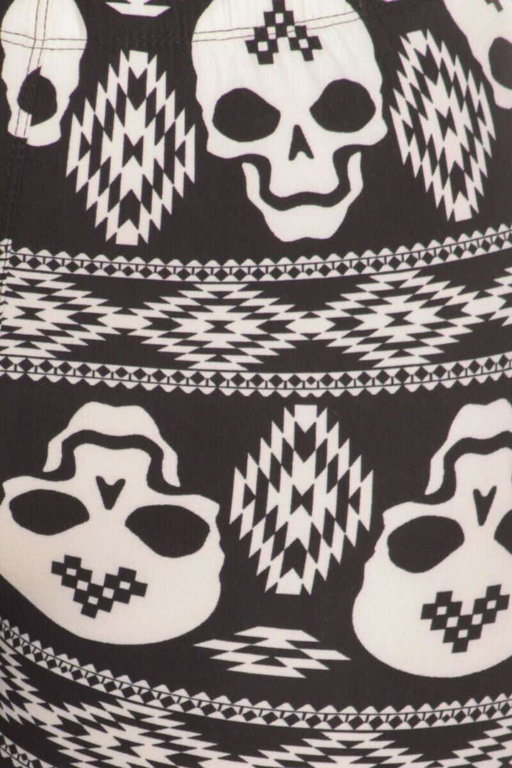 Buttery Smooth Skull Tribe Plus Size Leggings