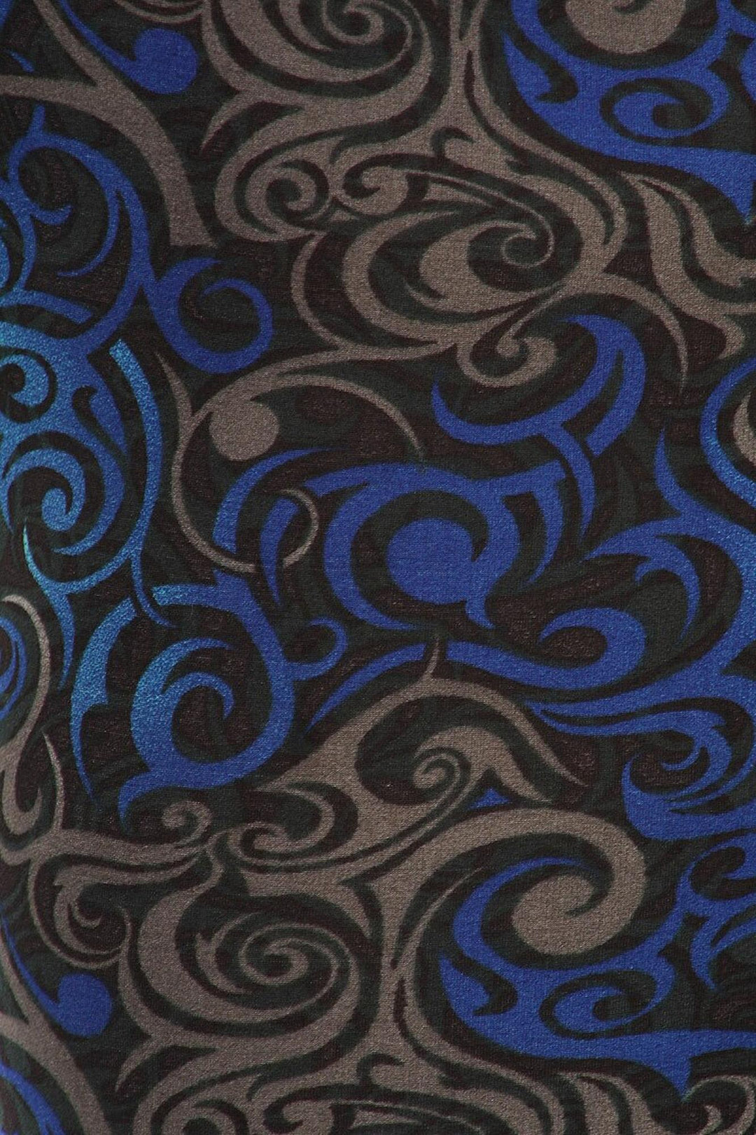 Buttery Smooth Blue Twisted Swirl Plus Size Leggings